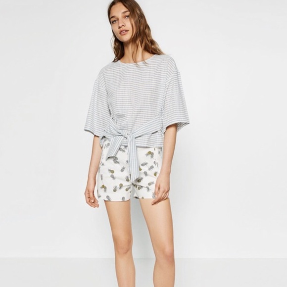 zara pineapple shorts